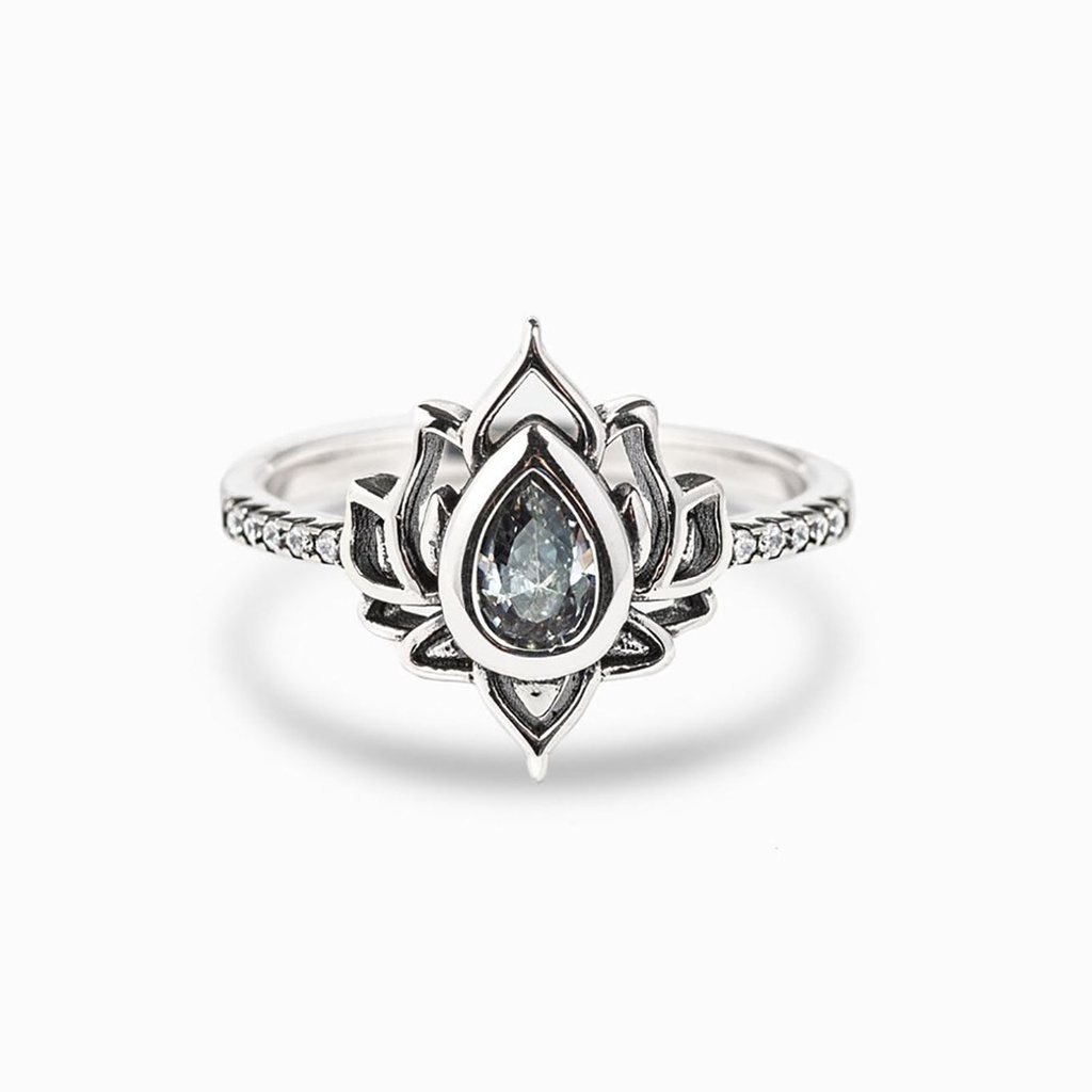 Hu Hu Hu Hu Hu Alat Bantu Pasang Kacamata♡ Cincin Knuckle Bentuk Water Drop Aksen Berlian Imitasi Gaya Vintage Untuk Wanita