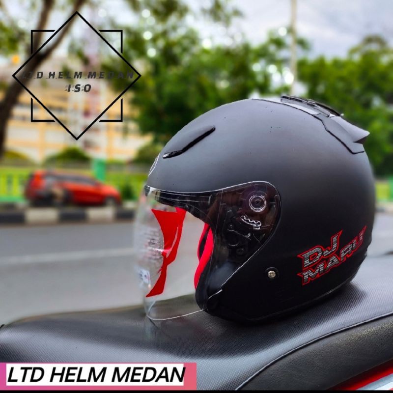 KYT DJ MARU HITAM DOFF ORIGINAL