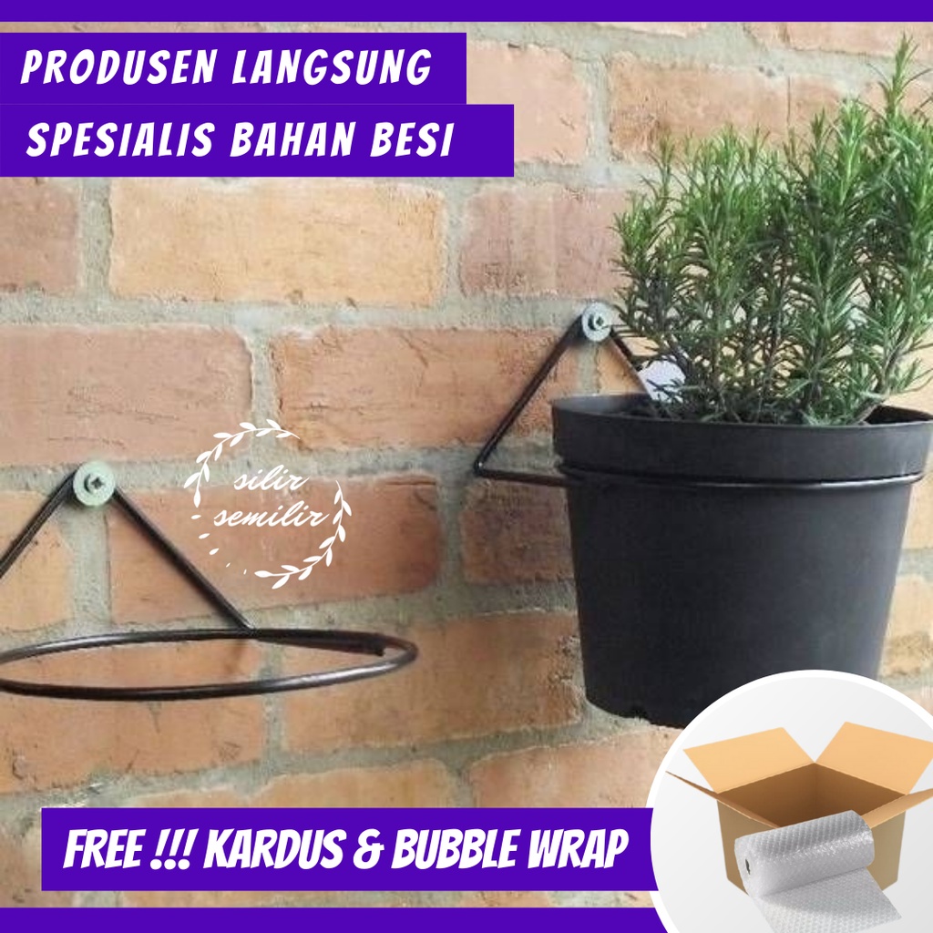 SMF003 rak standing pot hiasan bunga besi plastik dekorasi dinding ruang kamar tamu tidur rumah