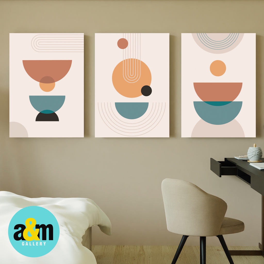 Hiasan Dinding Abstrak (A4) Pajangan Dekorasi Dinding Pajangan Rumah Wall Decor Tema Abstrak - A&amp;M