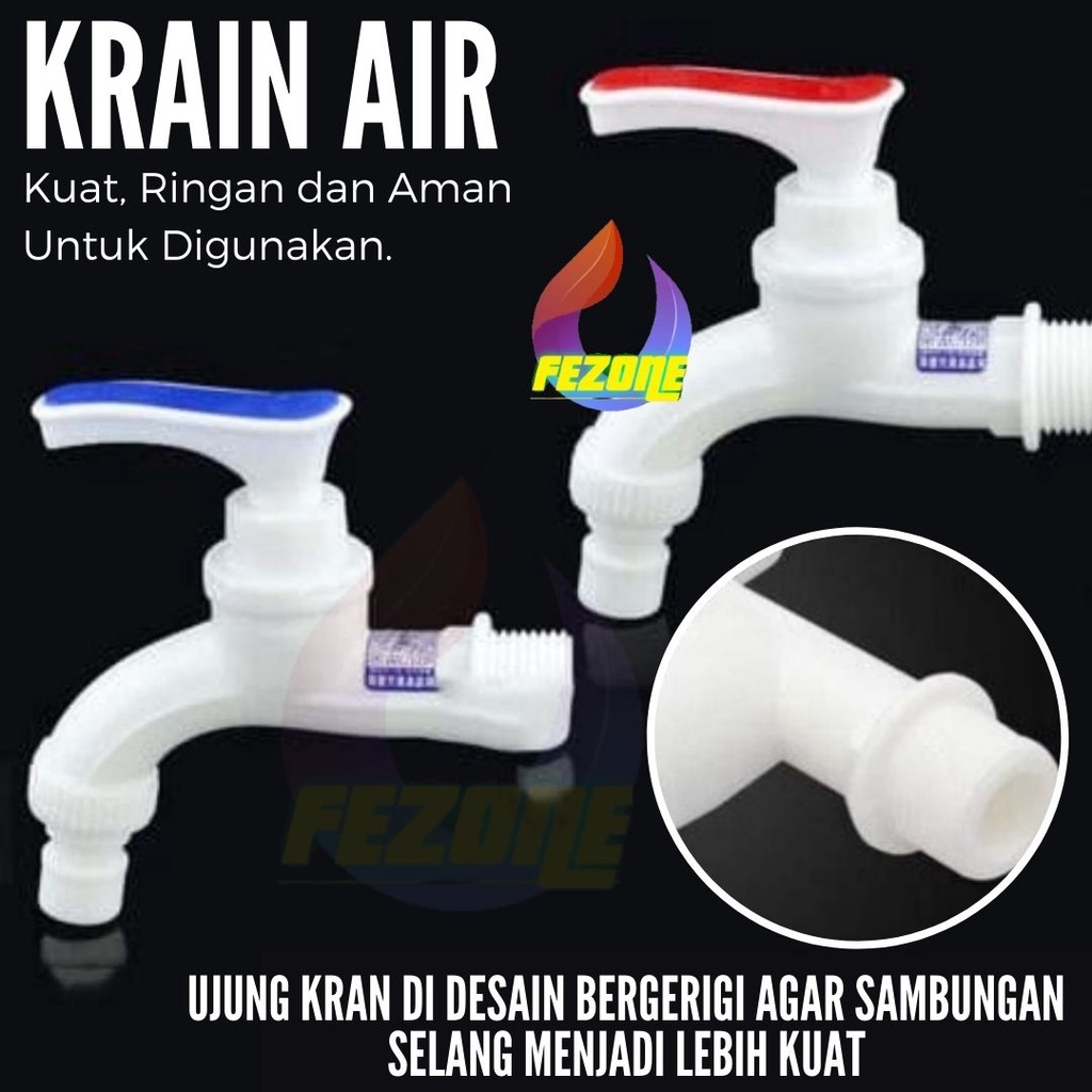 Kran Tembok PVC 1/2&quot; / Keran Air Plastik FEZONE