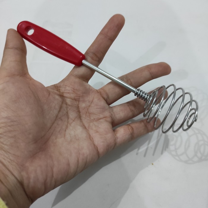 Alat whisker pencampur mixer adonan manual whisk mini gagang plastik