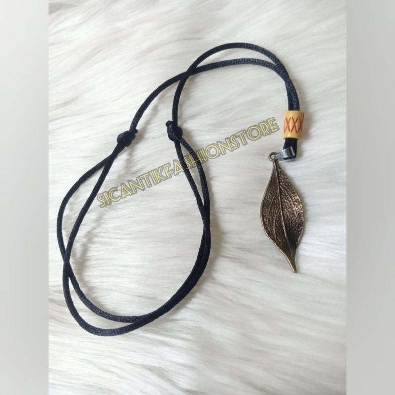 KALUNG TALI BANDUL MOTIF DAUN FASHION PRIA