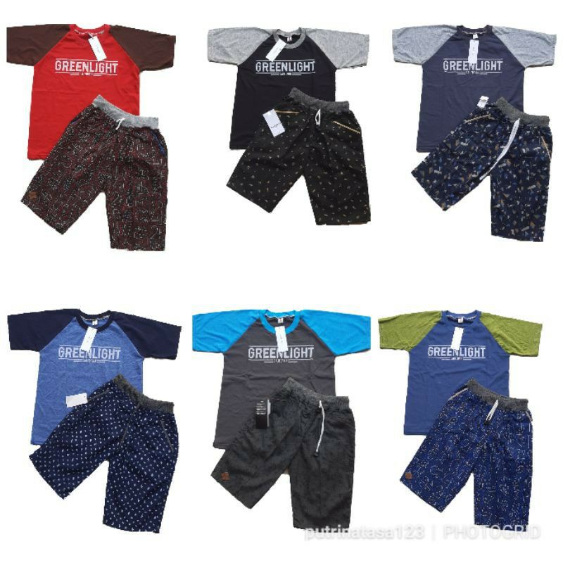 Setelan anak laki-laki perempuan Grandlight Umur 1-12 Tahun | Baju Pakaian Kaos Anak Cowok Baju Anak Laki Laki cowok Murah Terbaru | setelan anak distro