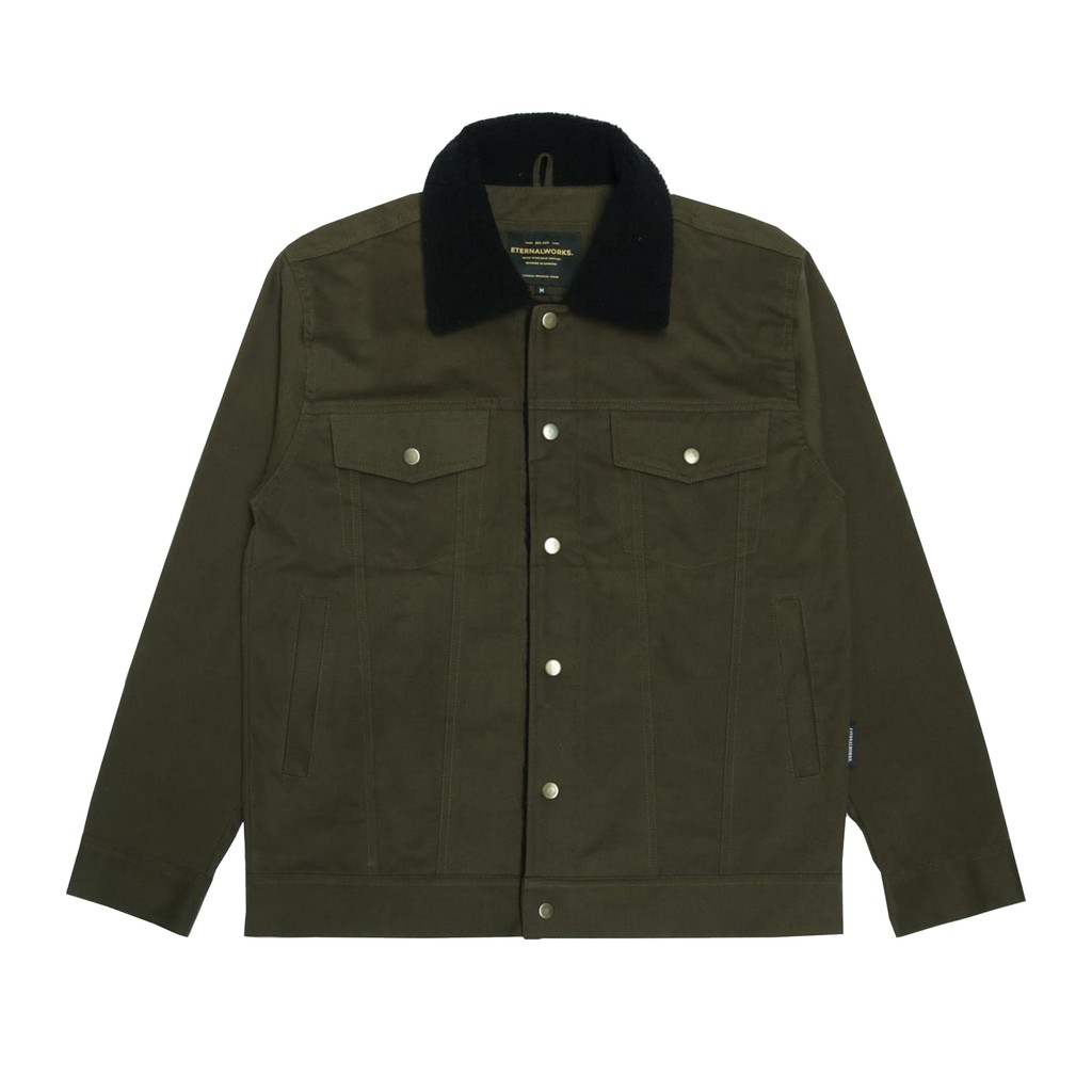 ETERNALWORKS SHERPA TRUCKER JACKET GREEN