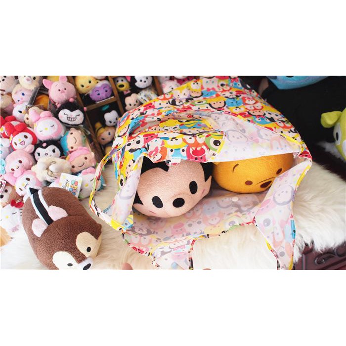 Tas belanja Lipat Serbaguna Multifungsi karakter - Folding Shopping Tote Bag Hello Kitty Tsumtsum Melody