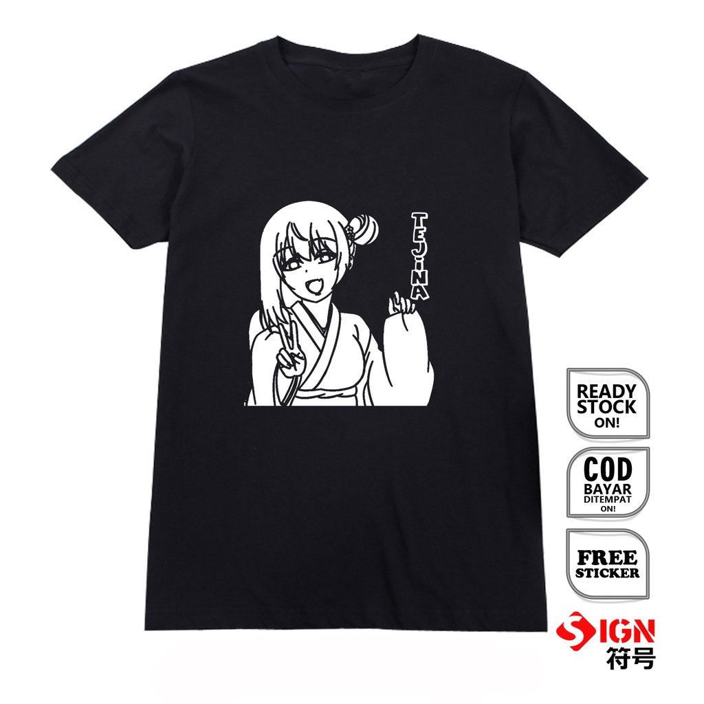 KAOS WAIFU ANIME MANGA TEJINA SENPAI MAGICAL SEMPAI ASSISTANT MADARA SAN SAKI CHAN WIBU OTAKU JAPAN CULTURE COSPLAY BAJU JEPANG - SIGN CLOTH