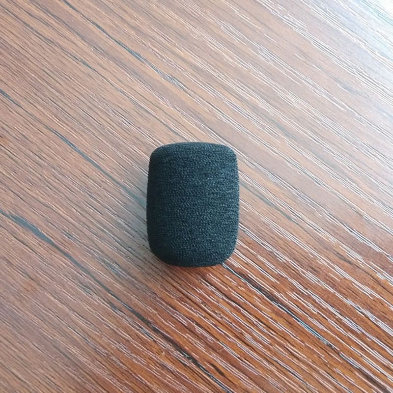 Cre 5PCS Hitam Mikrofon Headset Busa Spon Kaca Depan Penutup Mic