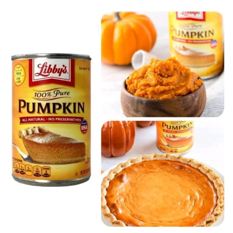 

Libbys 100% Pure Pumpkin Labu Kuning Kaleng Bahan Kue Pumpkin Pie USA Import Libbys
