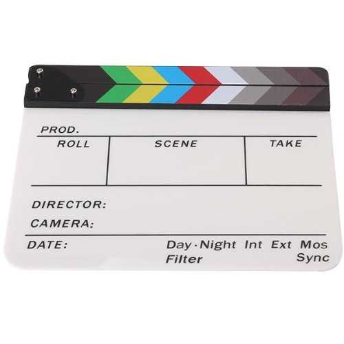 TaffSTUDIO Profesional Clapper Board Colorful Acrylic - TS-3EL