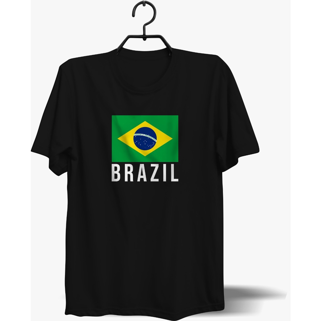 BAJU KAOS DISTRO BENDERA BRAZIL SABLON DTF DTG