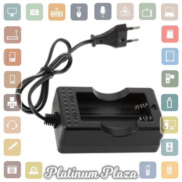 Cell Charger 18650 (Dual Battery Slot) - A-CC-02 - Black`5YS04W-