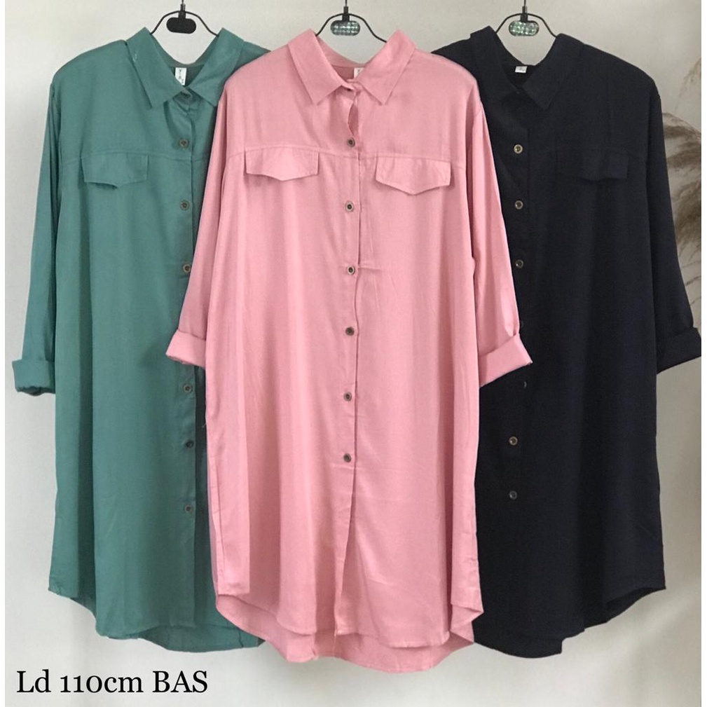 LONG TUNIK POLOS IMPORT BAS