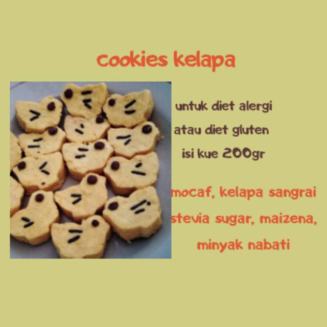

Autis food. Snack alergi.gluten free cookies kelapa