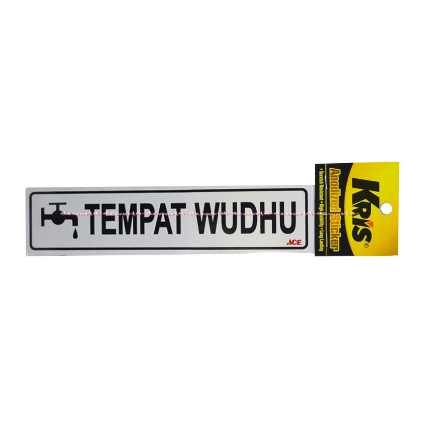 Kris Stiker Tempat Wudhu Arahan Pemberitahuan Petunjuk Arah Tujuan Sticker Berwudhu Wuduk Wudu Krisbow Ace Area Wudhuk