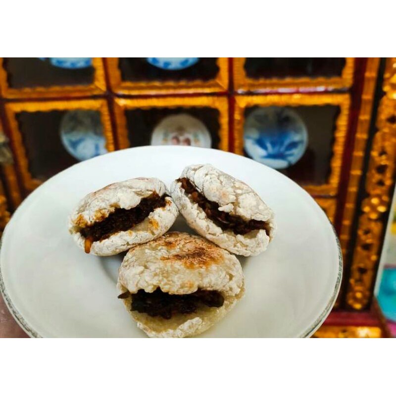 

Pempek panggang iwak gabus + cocolan
