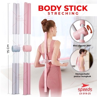 SPEEDS Yoga Stick Alat Olahraga Yoga Body Stick Pilates Tongkat Yoga Alat Penegak Punggung 019-25