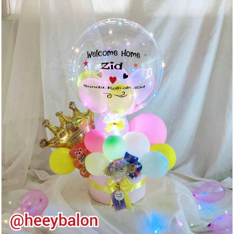 Balon Buket/Balon Box/Balon Bening/Balon Snack/Balon ultah/Balon Wisuda/Buket Snack/Buket Ultah/