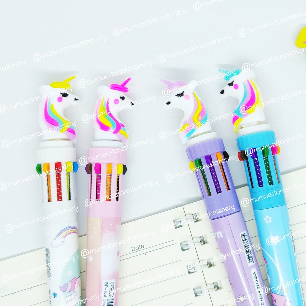 PEN 10 WARNA UNICORN / PEN 10WARNA KARAKTER UNICORN / PEN 10WARNA