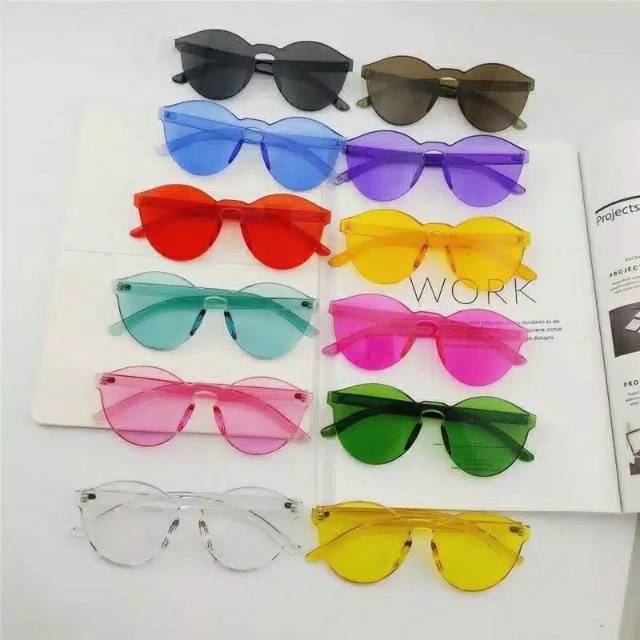 Kacamata Jelly Sunglasses Murah Transparan