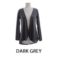 KARAKOREA Spandex Rayon Cardigan kerja outer cardigan jumbo-RLS Standard/D.grey