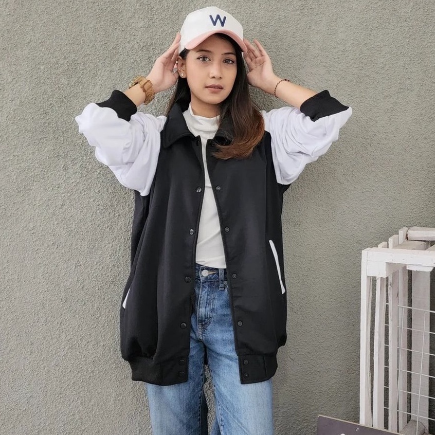 Outwear Carloss Jackett Overrsizeee Gaya Casualll Bahan Fleece