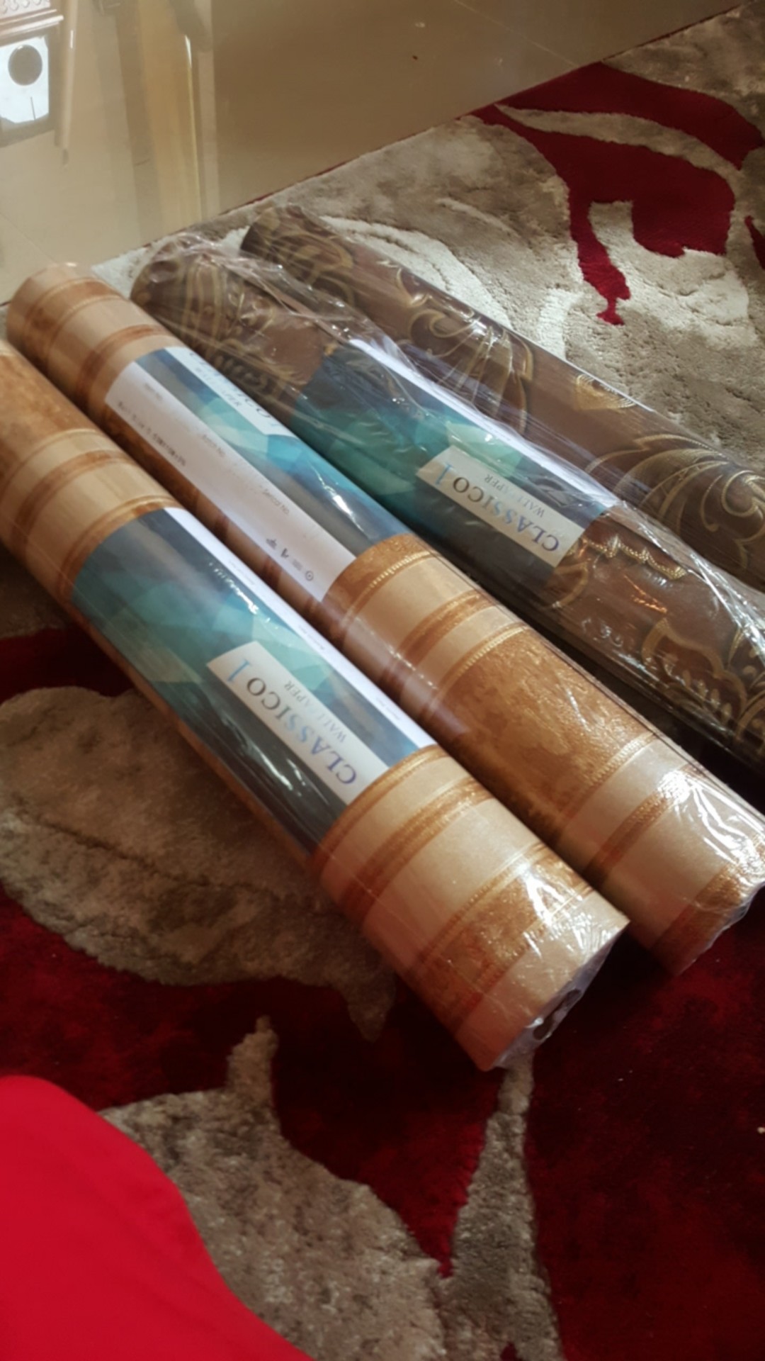 Wallpaper Dinding Murah Klasik Batik Mewah Gold
