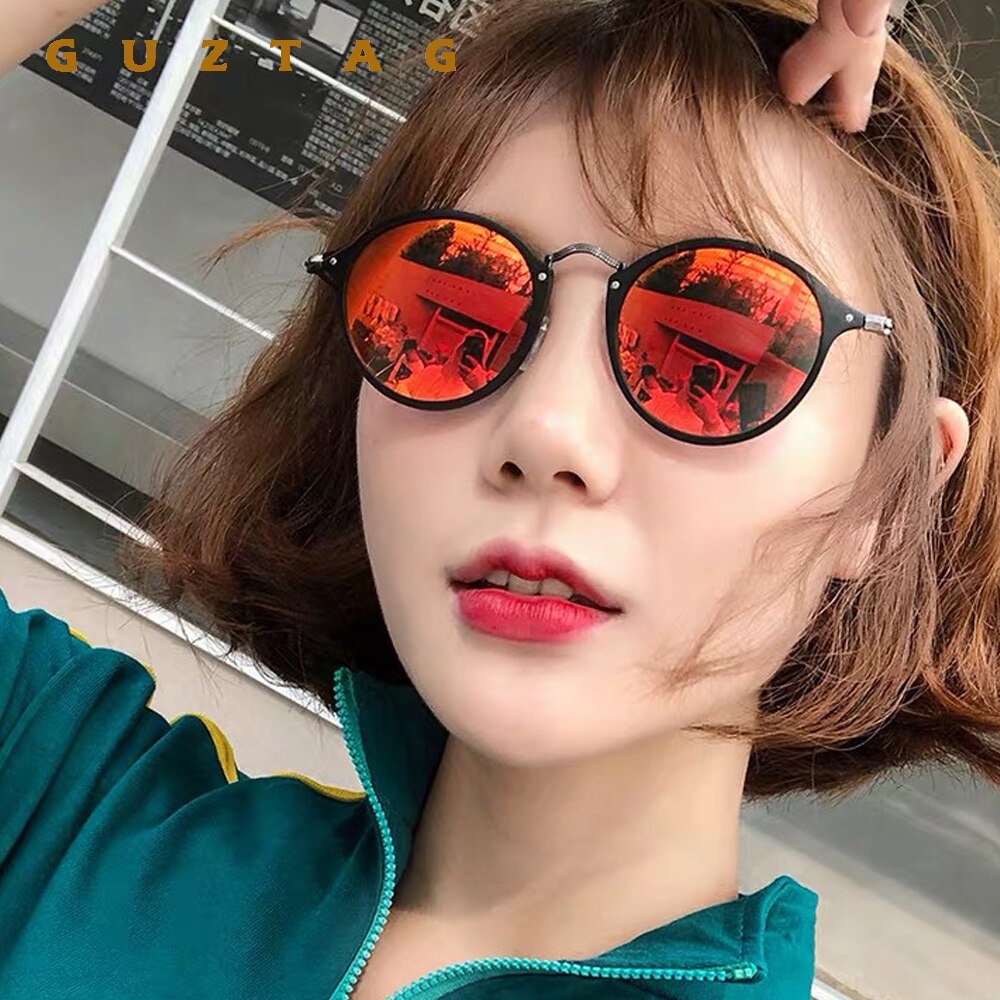 Veithdia Original Kacamata Hitam Pria Wanita UV Polarized Korea fashion Model Cat Eye Bundar VEITHDIA Brand Fashion Unisex Sun Glasses Polarized Coating Mirror Driving Sunglasses Round Male Eyewear For Men/Women 6358