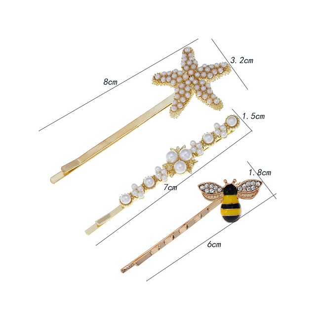 LRC Jepit Rambut Fashion Starfish Bee Bee Starfish Hairpin F56944