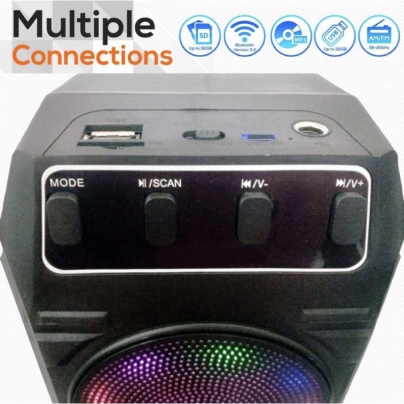 Speaker Bluetooth - Speaker Bluetooth Portable 3” SQRS-2009 Free Microphone - Speaker  Bluetooth -