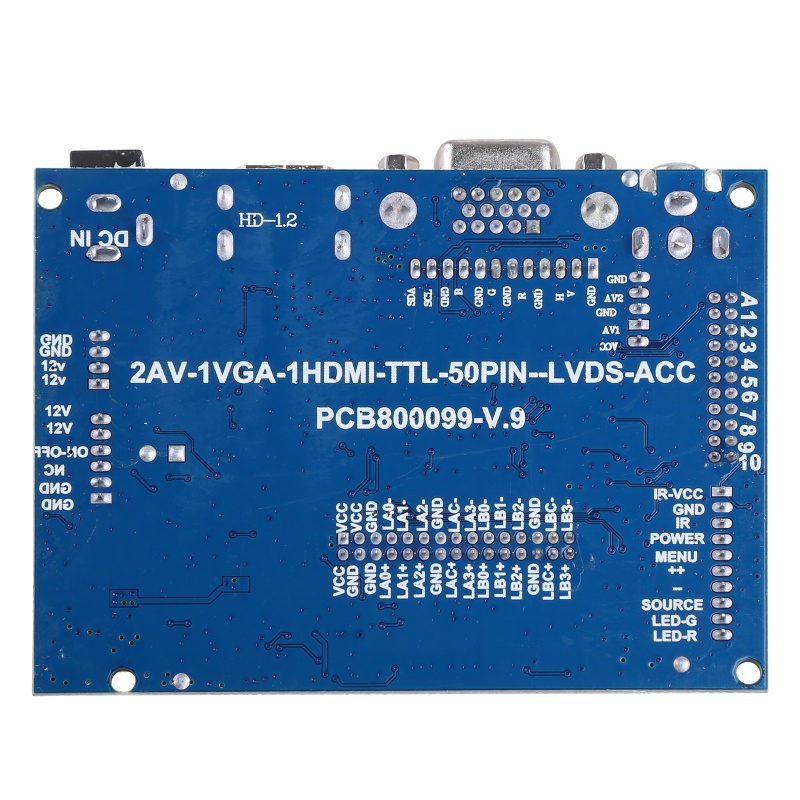 Btsg Layar LCD TTL LVDS Controller VGA 2AV 50PIN Untuk AT070TN90 AT070TN92 AT070TN94 Papan Driver Universal