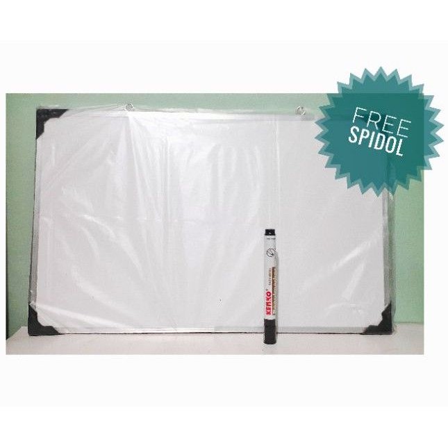 Whiteboard Kecil Murah / White Board 30 x 50 cm Bonus Spidol