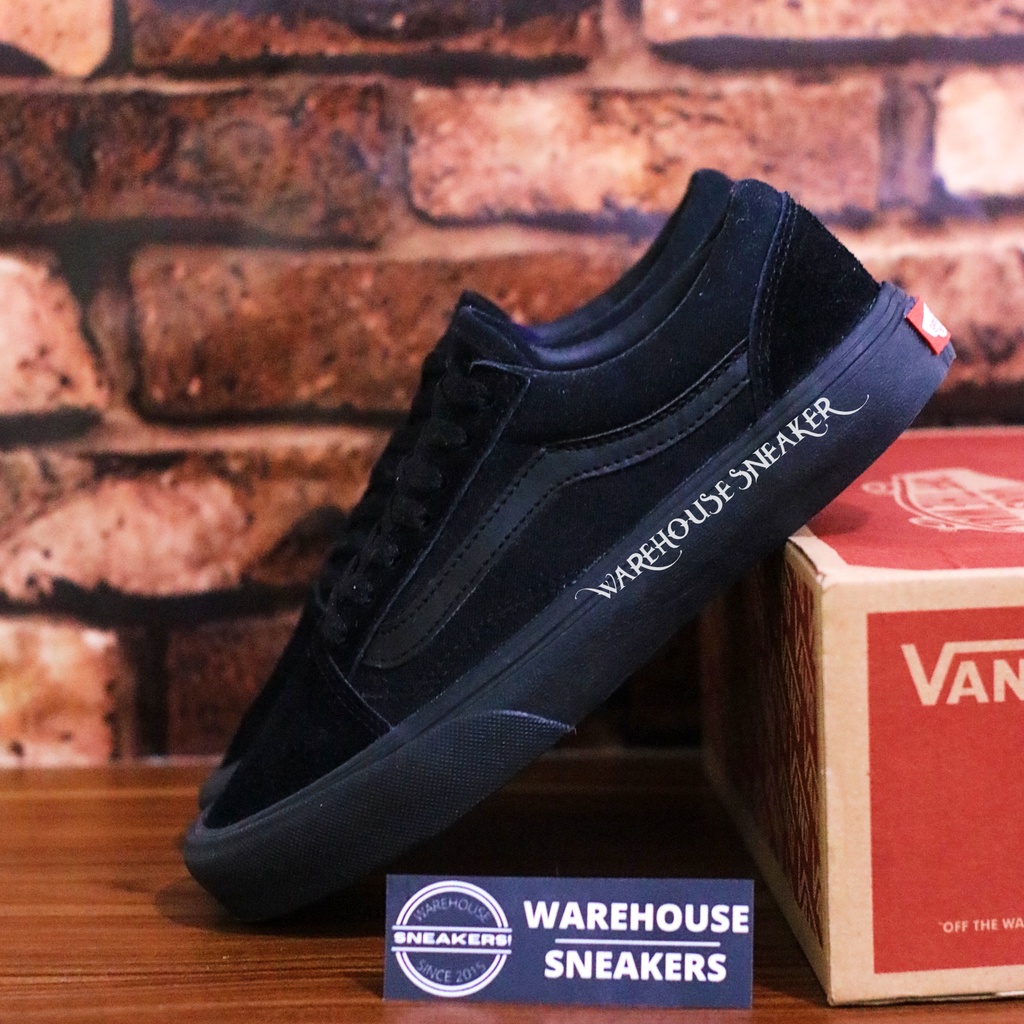 Sepatu Old Skool All Black Sepatu Sneakers OldSkool Old School Full Hitam