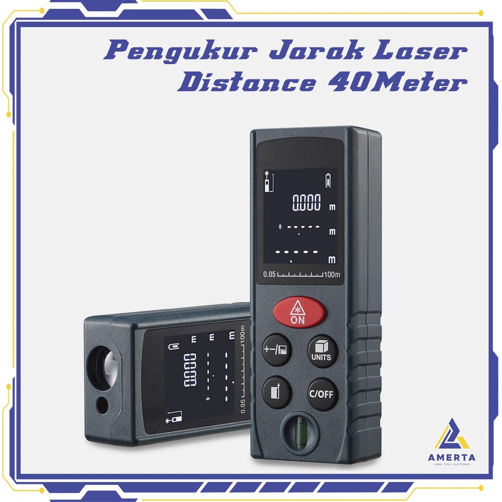 SNDWAY Pengukur Jarak Laser Distance Meter 40M