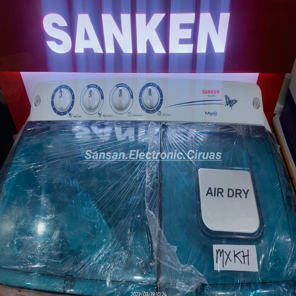 MESIN CUCI SANKEN TW 1555 // MESIN CUCI SANKEN 15KG 2TABUNG (KHUSUS DALAM KOTA SERANG-BANTEN)