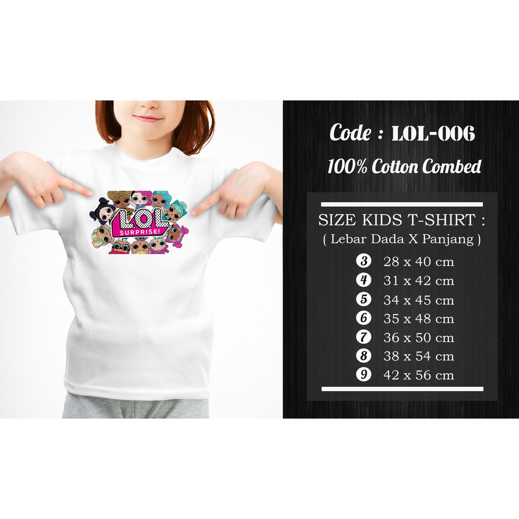[FREE NAMA !!] Kaos Anak &amp; Family LOL Surprise 100% COTTON PREMIUM