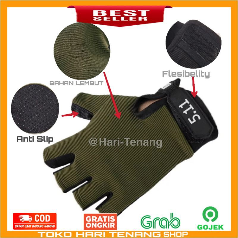 SARUNG TANGAN SEPEDA SARUNG TANGAN OUTDOOR IMPORT SANGAT RINGAN