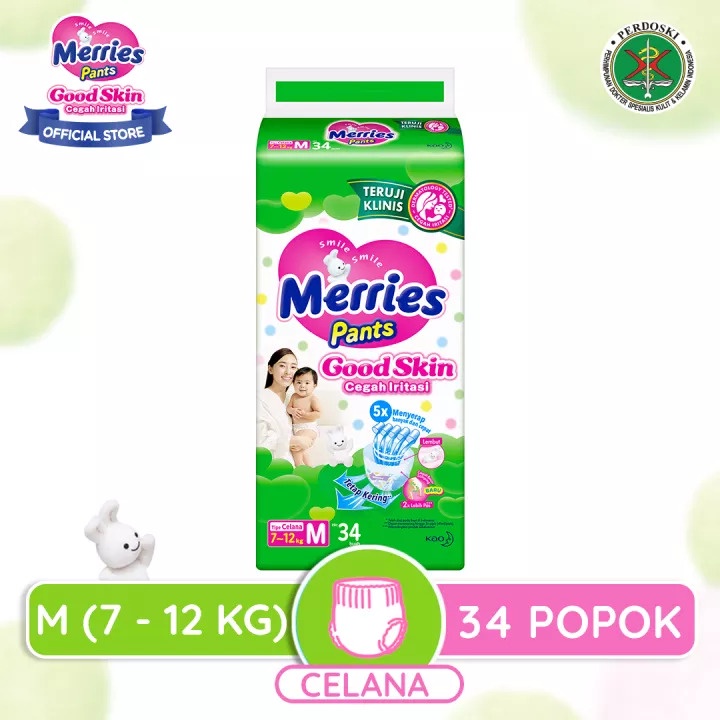 Merries Pants Pampers Tipe Celana Size M (7-12kg)