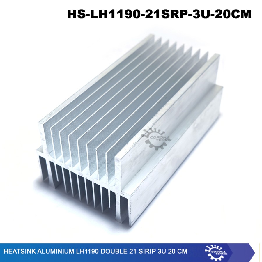 LH1190 Double 21 Sirip 3U 20 cm - Heatsink Aluminium