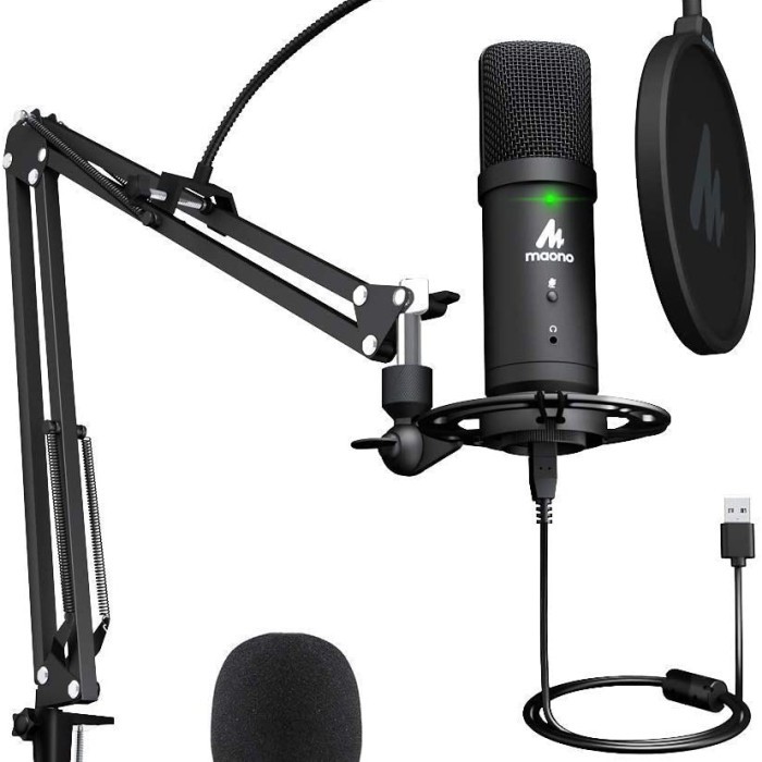 MAONO AU-PM401 USB Microphone Set Recording Monitorable Podcasting