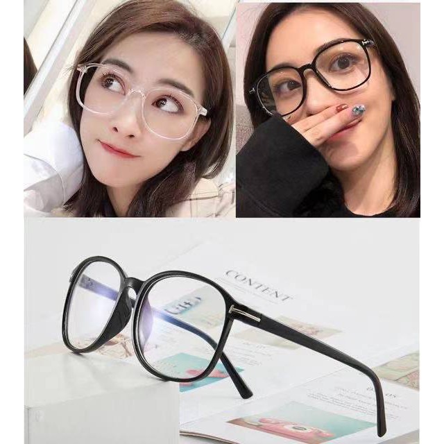 Kacamata Wanita Pria Frame Sunglasses Lensa Transparan Fashion