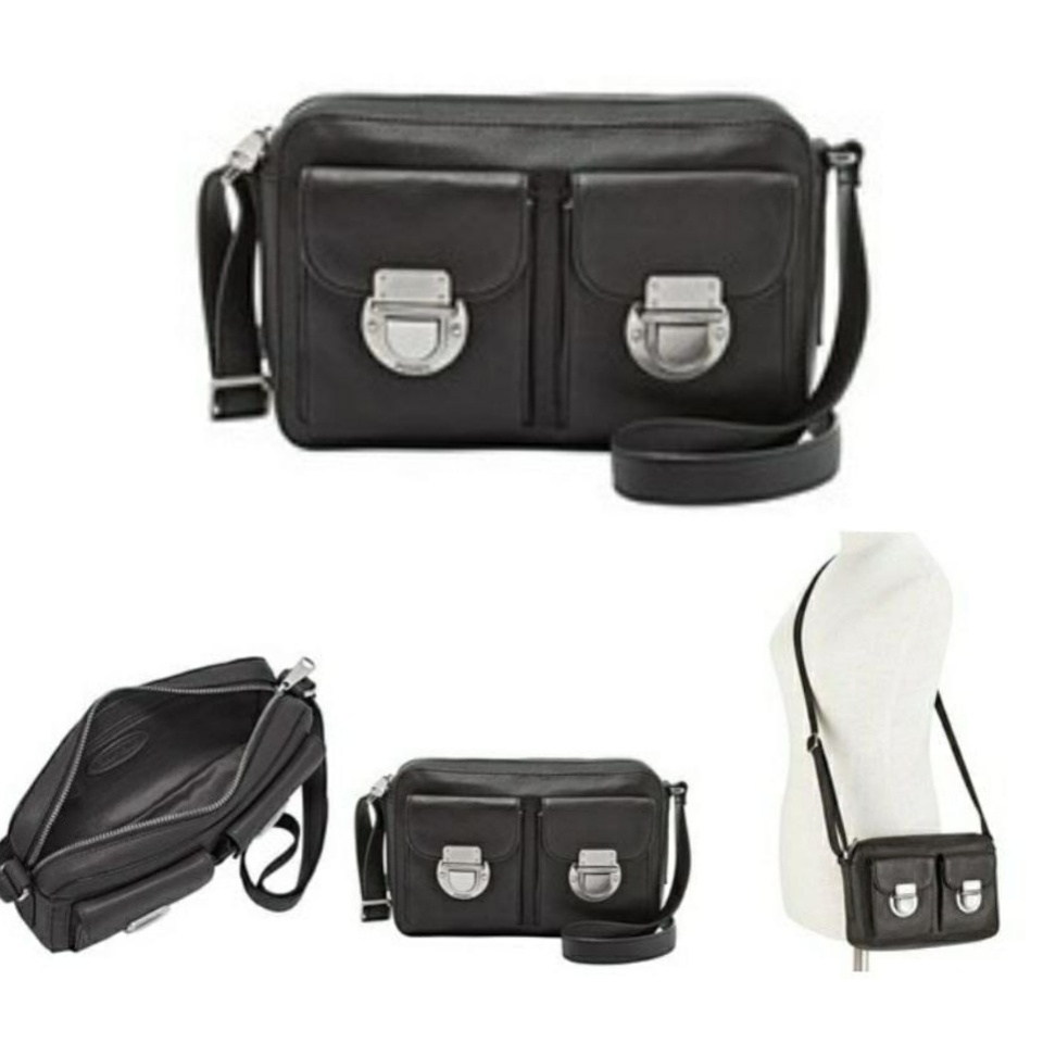 Tas Fos Riley crossbody black sz 25x15x5cm