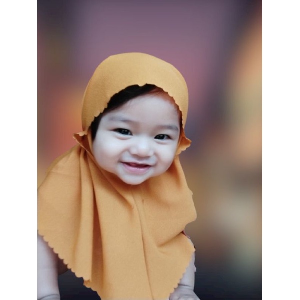 BERGO ANAK BAYI MARYAM LASERCUT SIZE  0-1 TAHUN JILBAB KERUDUNG BALITA