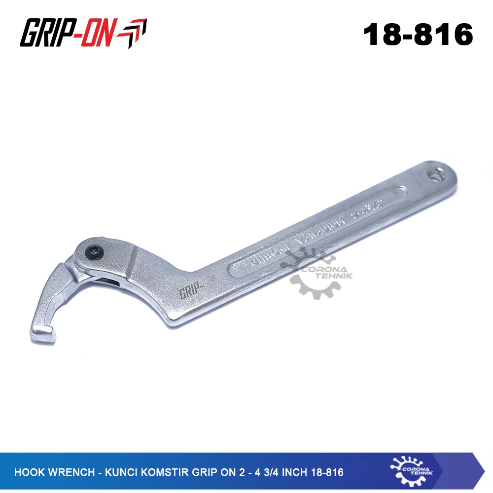 Kunci Komstir Grip On 2 - 4 3/4 Inch 18-816 - Hook Wrench