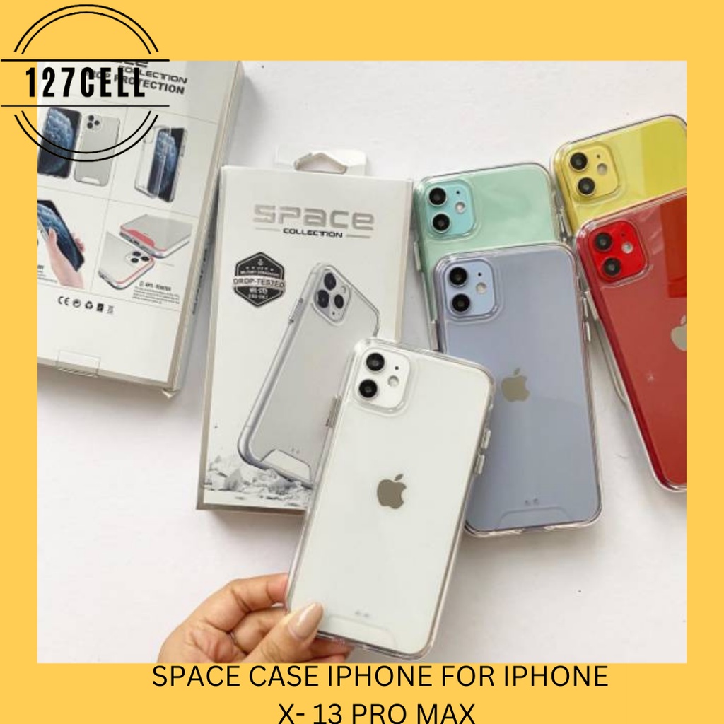 SPACE CLEAR CASE  MILITARY DROP RESISTANCE X XS 11 12 13 PRO MAX BENING PREMIUM CASING