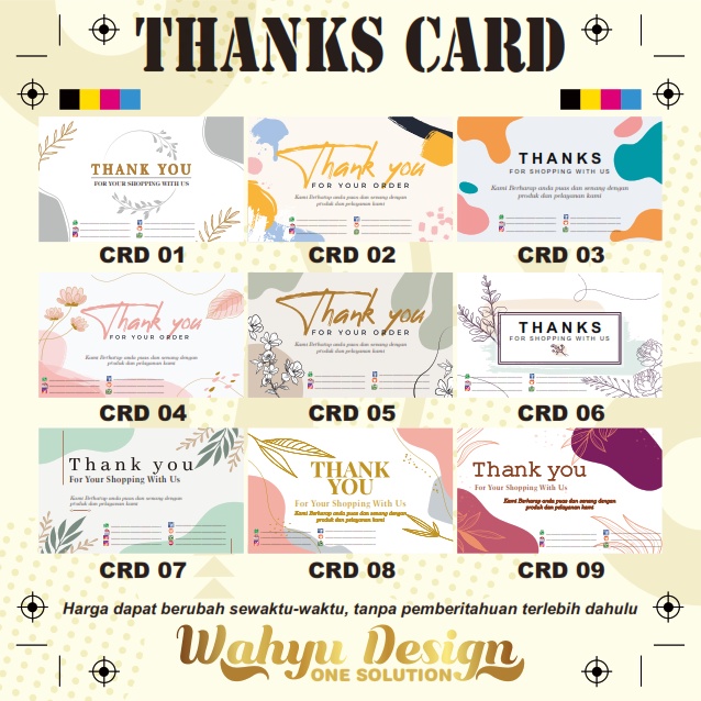 

Kartu Ucapan Thank You (ISI 100 PCS)