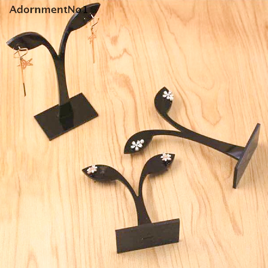 (AdornmentNo1) Rak Display Perhiasan Anting Bahan Akrilik Warna Hitam / Putih