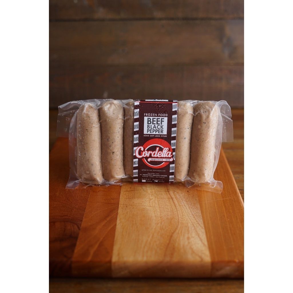 

SOSIS CORDELLA BEEF BLACKPAPPER ISI 6 @340GRAM FROZEN