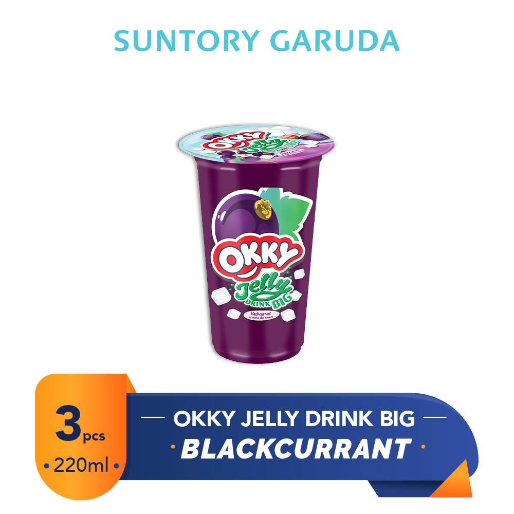 Jual Okky Jelly Drink BIG Blackcurrant 220 ML (3 pcs) | Shopee Indonesia