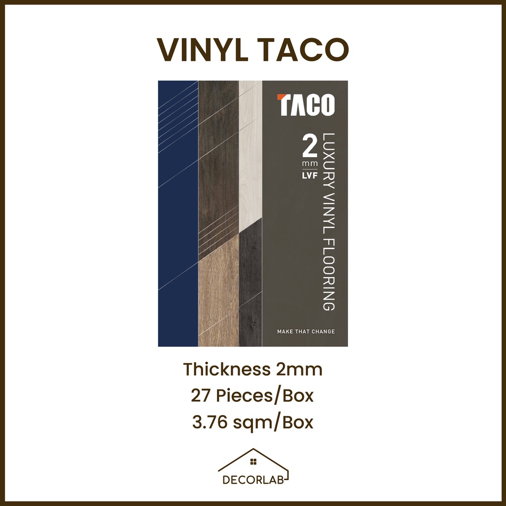 TACO Vinyl 2mm - Vinyl Flooring - Vinyl Lantai - Lantai Kayu - Wood Series